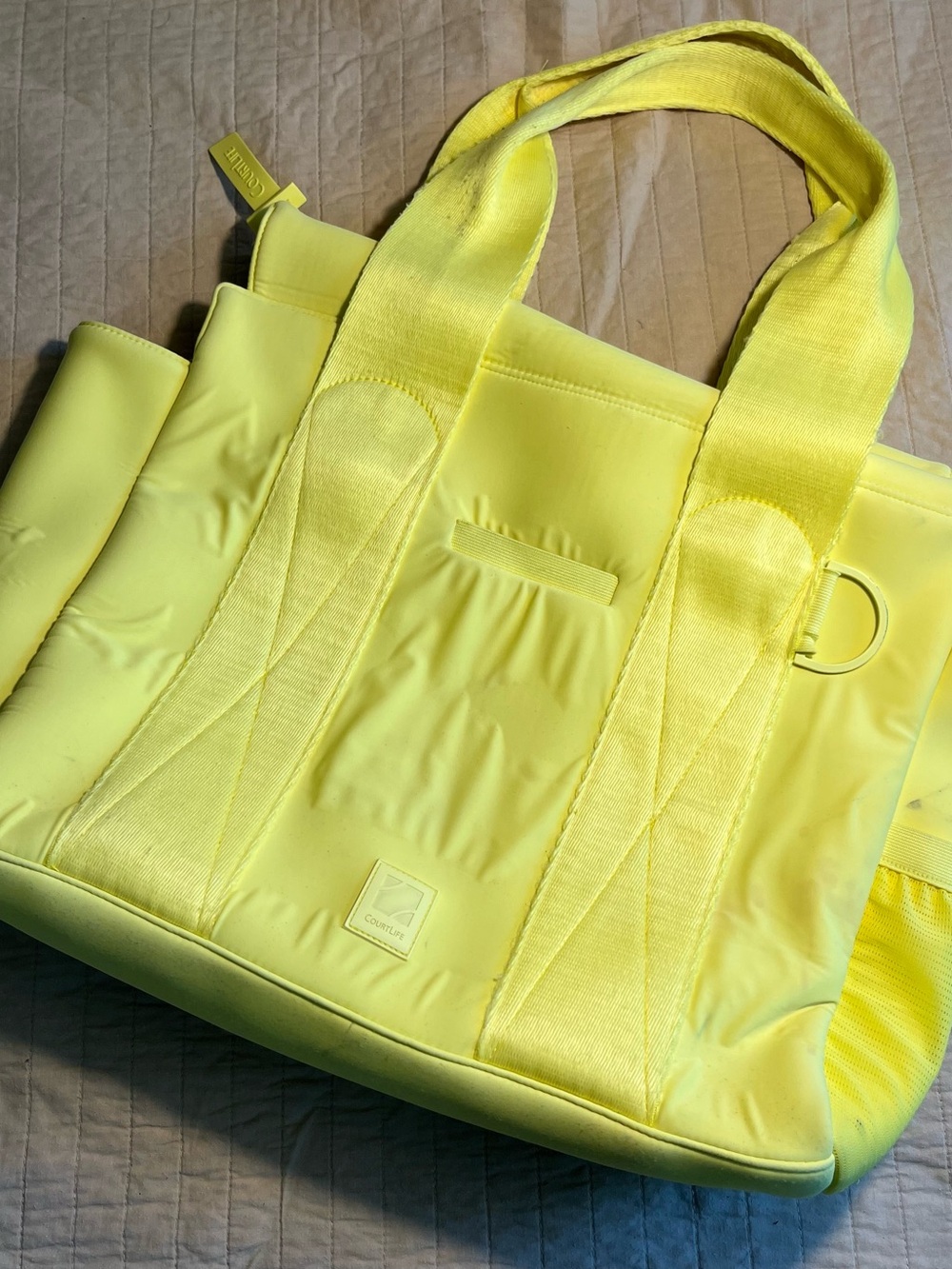 Tennis bag Neon Yellow Tote with Dual Handles COURTLIFE FLAWS**